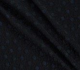 Jacquard floral con relieve negro oro